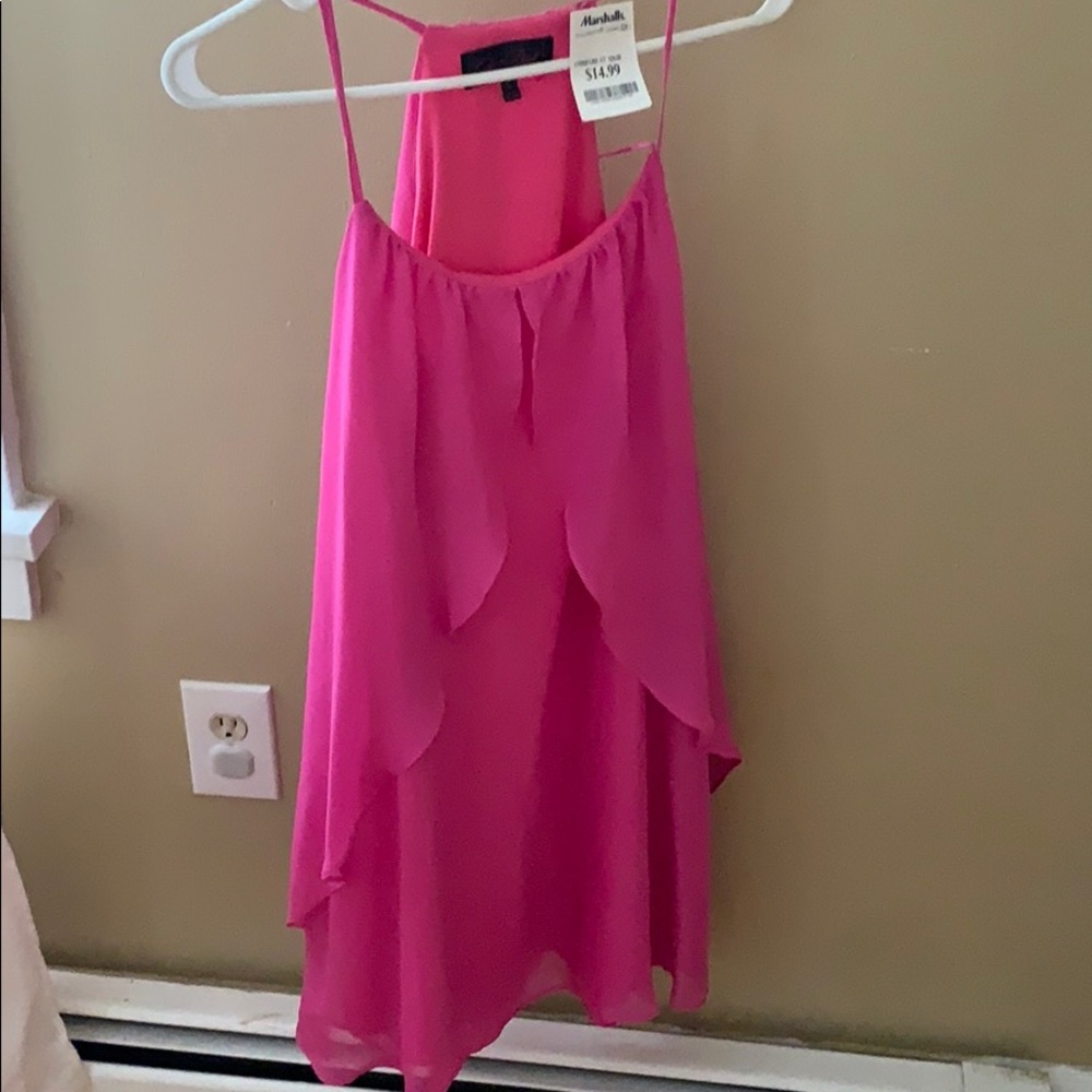 Flowing pink dress